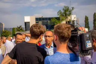 Les journalistes à l'Institut