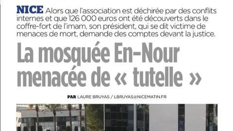 Nice Matin - La Mosquée En Nour Menacée De Tutelle